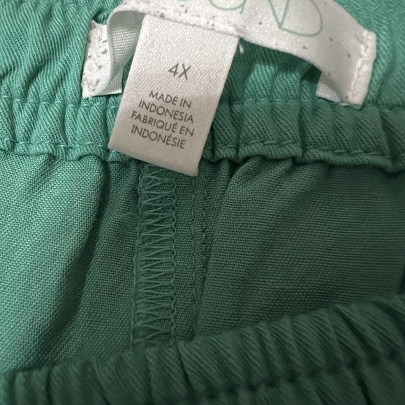 Abound NWT Womens Cargo Joggers Pants Green Marine Sz 4X Elastic Waist Pockets - Picture 6 of 7